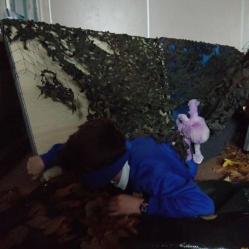 Becoming tributes like Theseus and exploring the labyrinth helped us imagine being in the myth 'Theseus and the Minotaur' We then used this experience to write our own scripts.