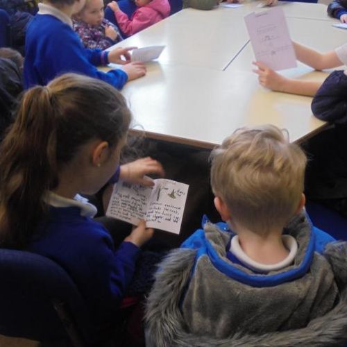 Visiting the library with Oak Class